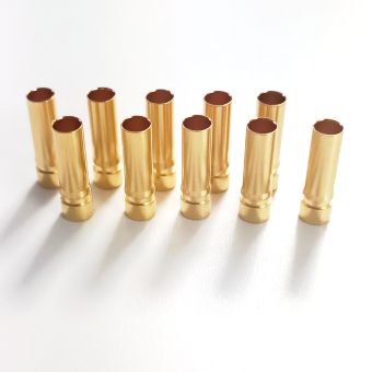 10 Goldbuchsen kurz 3.5mm