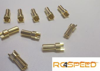 10 Goldstecker geschlitzt 5.5mm