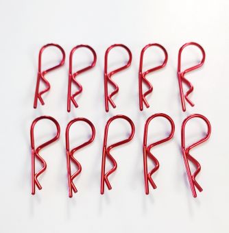 10 Klammern 1,4 mm - 36mm Lnge, rot