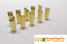 10 Goldbuchsen kurz 6.0mm