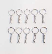 10 Klammern 30mm silber