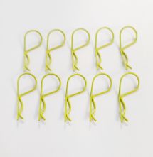 10 Klammern 1 mm - 32mm Lnge neon-gelb
